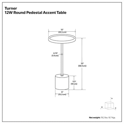 Natural Antique Brass | Turner  Side Table