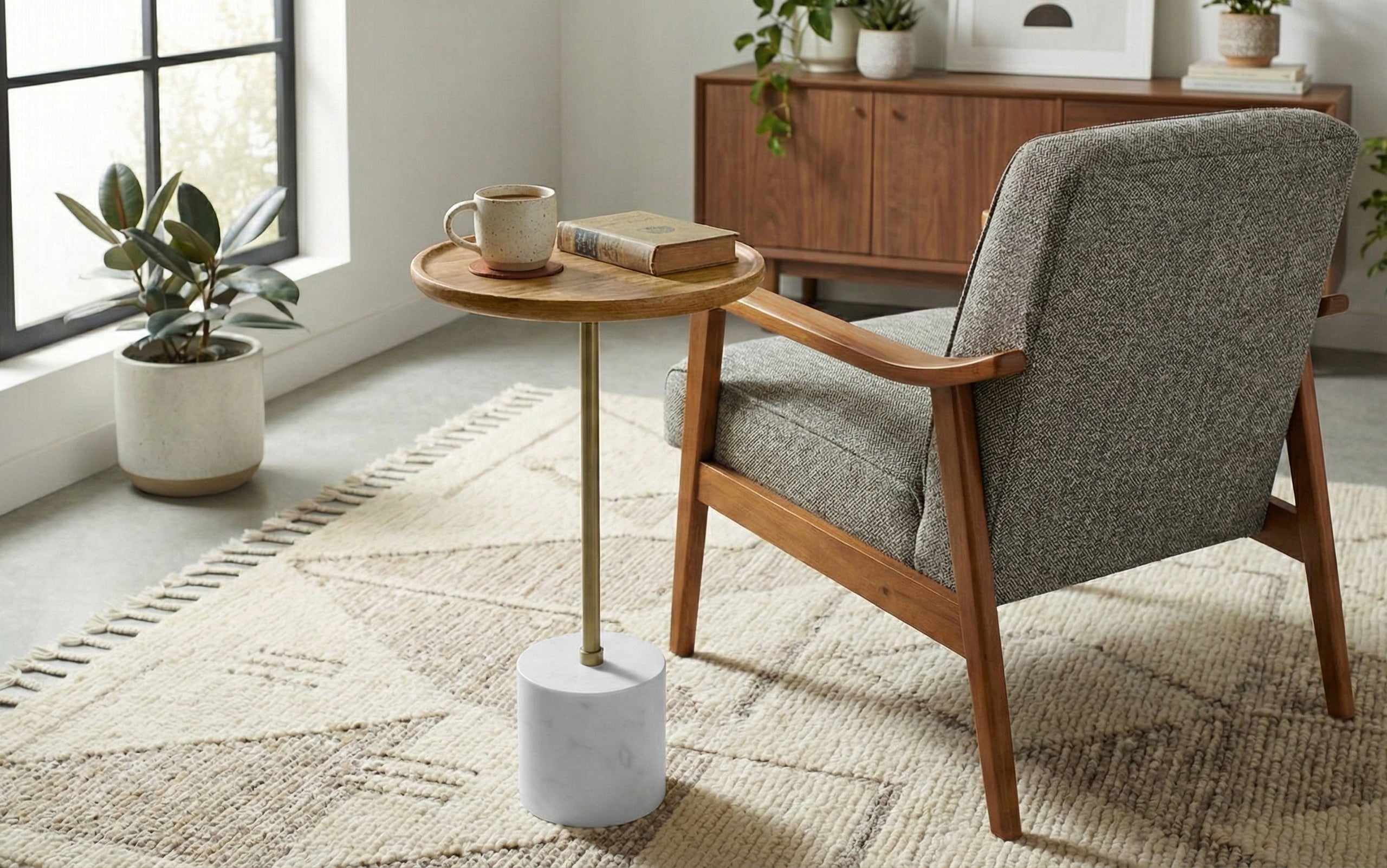 Natural Antique Brass | Turner  Side Table