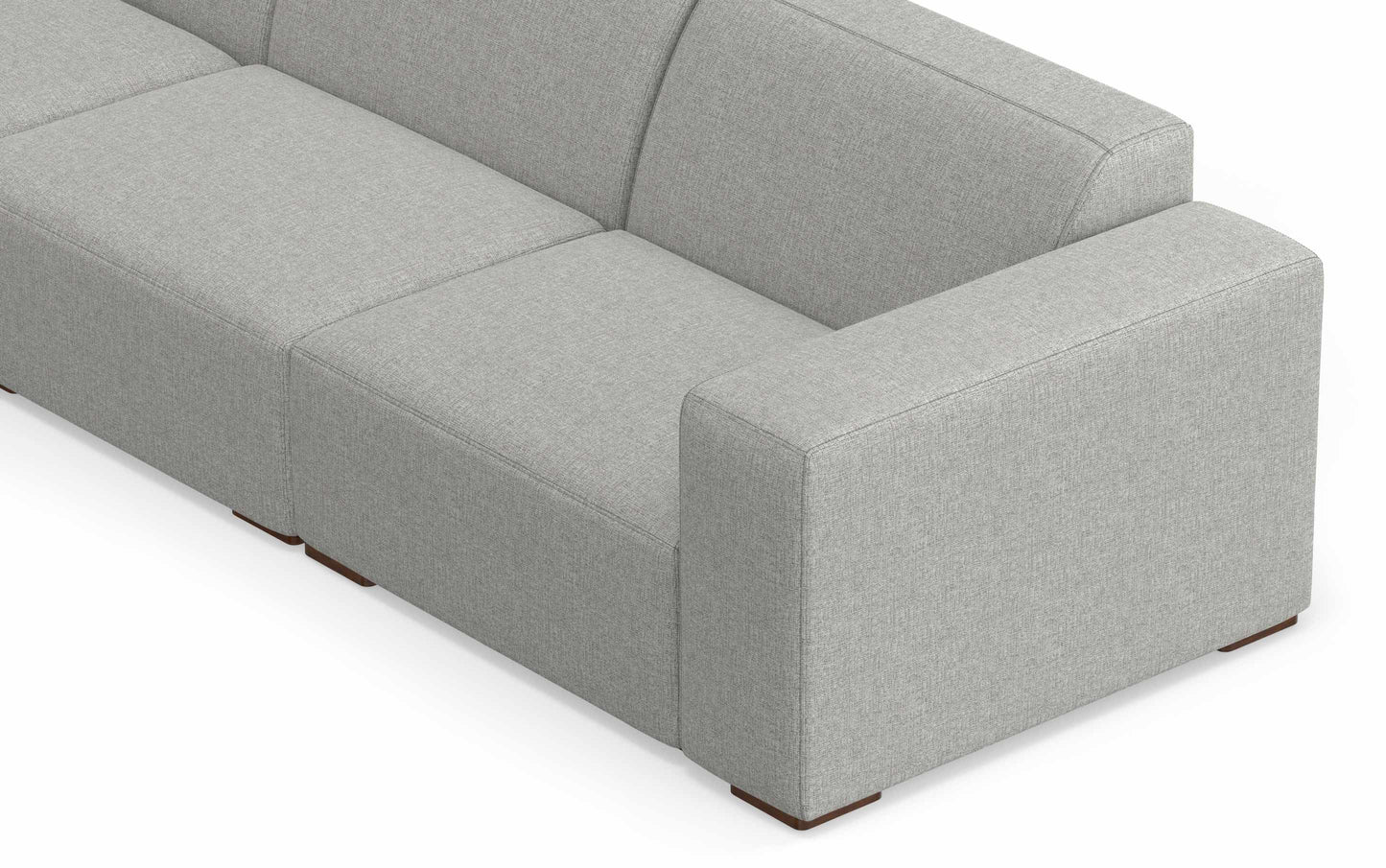 Pale Grey Performance Fabric | Rex U-Shaped Sectional in Performance Fabric