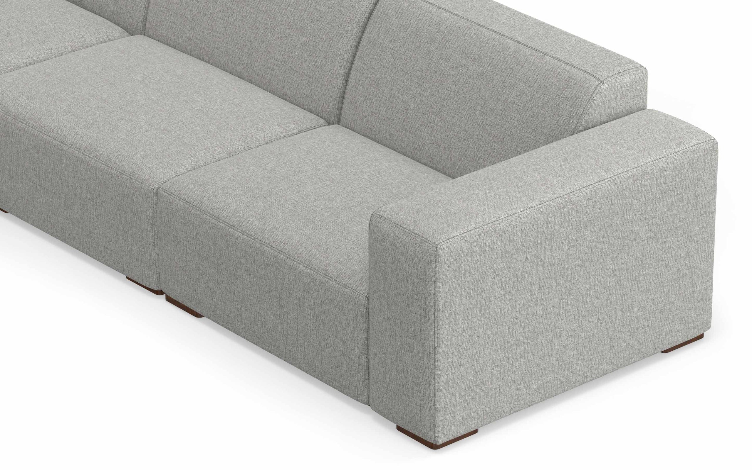 Pale Grey Performance Fabric | Rex U-Shaped Sectional in Performance Fabric