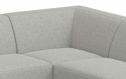 Pale Grey Performance Fabric | Rex U-Shaped Sectional in Performance Fabric