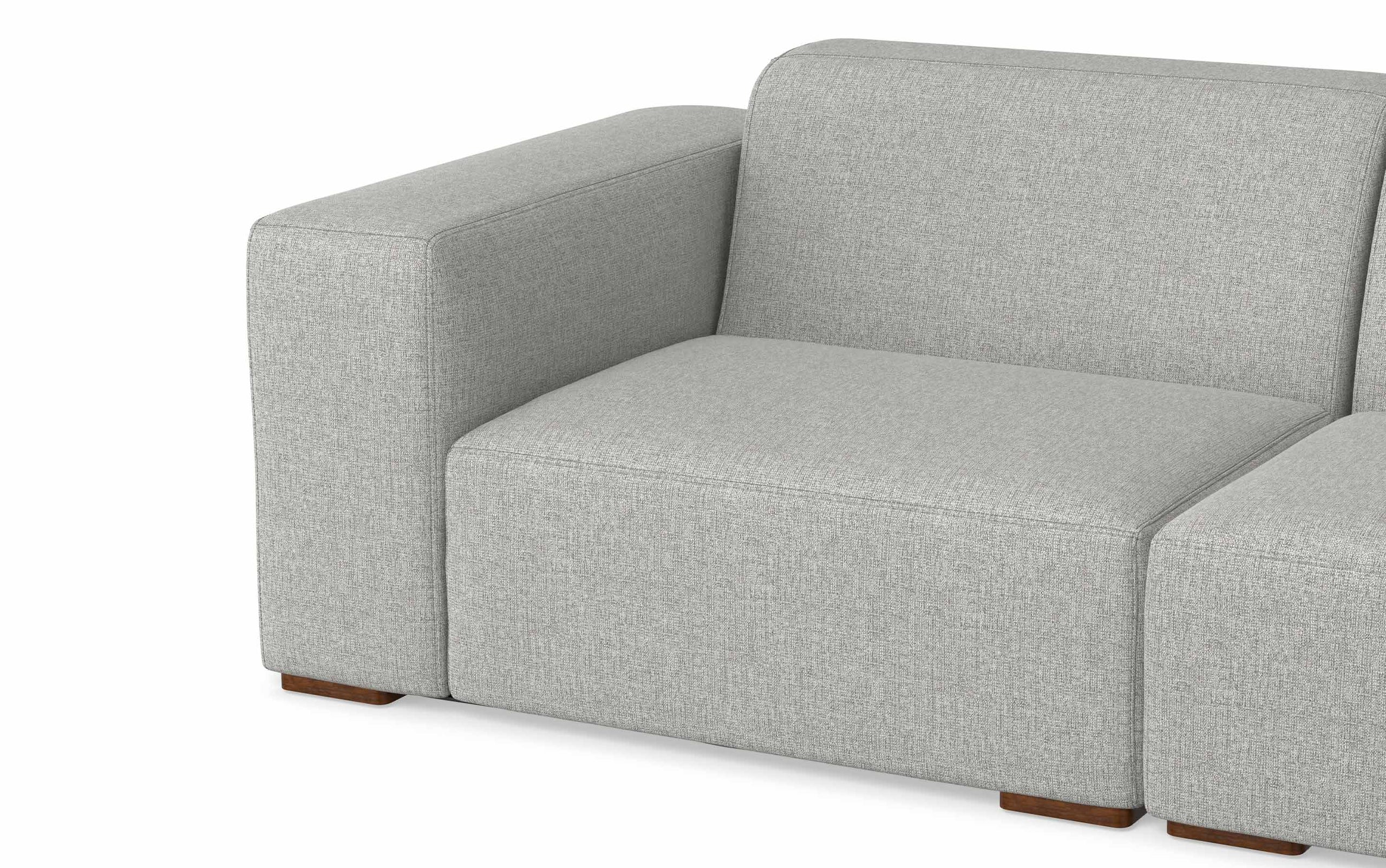 Pale Grey Performance Fabric | Rex U-Shaped Sectional in Performance Fabric