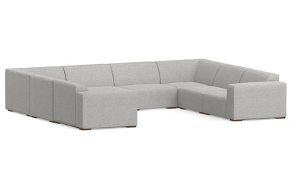 Pale Grey Performance Fabric | Rex U-Shaped Sectional in Performance Fabric