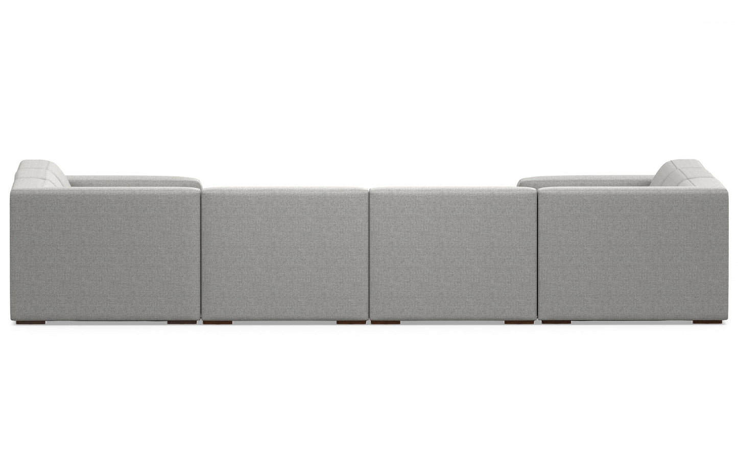 Pale Grey Performance Fabric | Rex U-Shaped Sectional in Performance Fabric