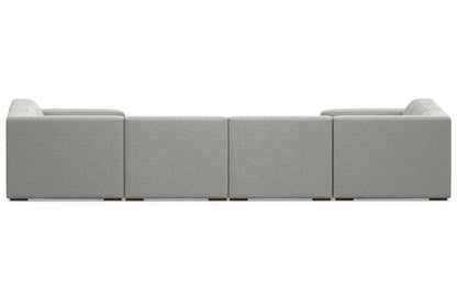 Pale Grey Performance Fabric | Rex U-Shaped Sectional in Performance Fabric