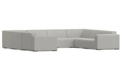 Pale Grey Performance Fabric | Rex U-Shaped Sectional in Performance Fabric