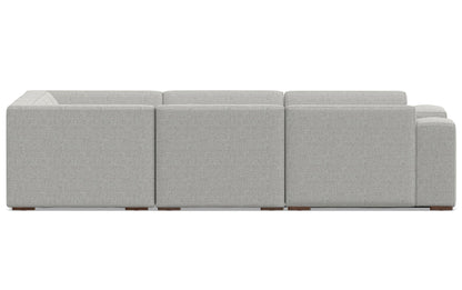Pale Grey Performance Fabric | Rex U-Shaped Sectional in Performance Fabric