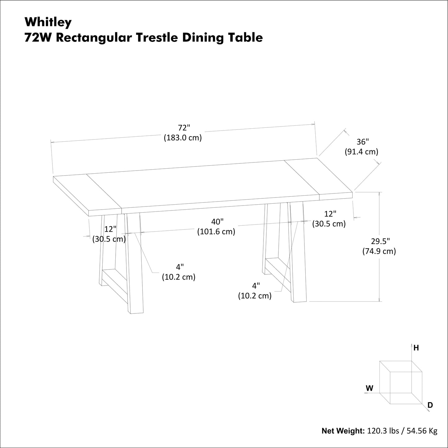 Grey Wash | Whitley Dining Table