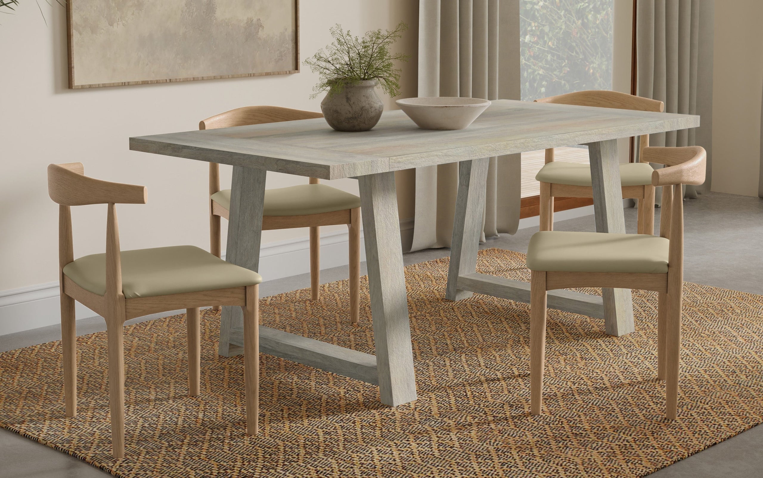 White Wash | Whitley Dining Table