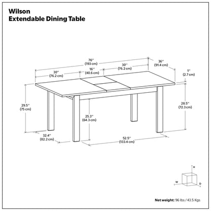 Walnut Walnut | Wilson Extendable Dining Table