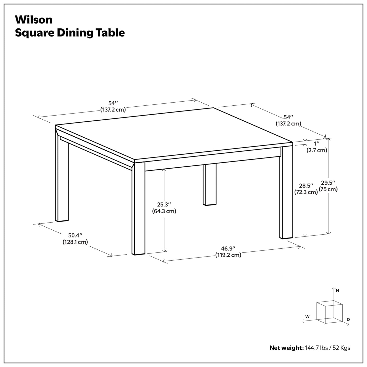 Walnut Walnut | Wilson Square Dining Table