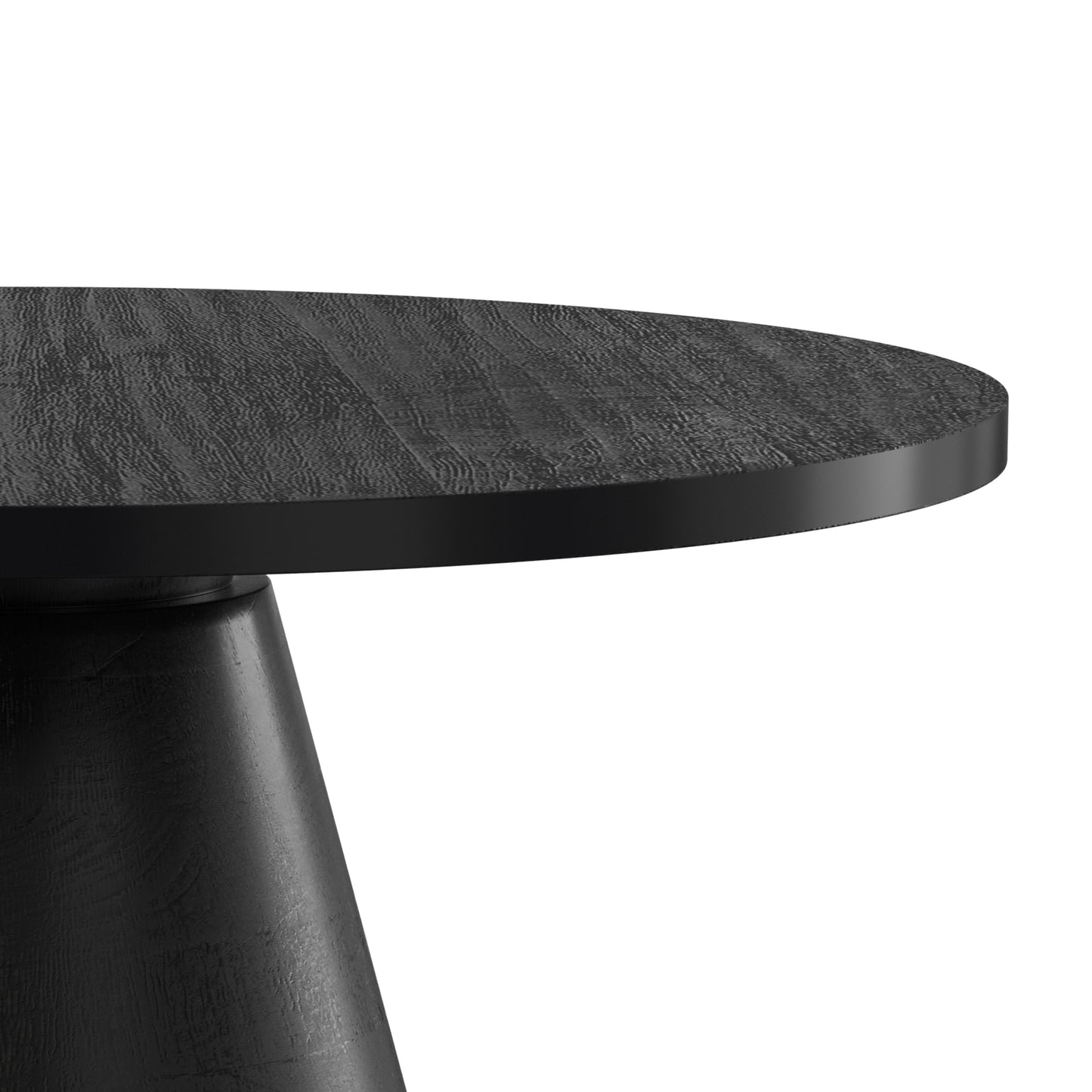 Black | Winnie Round Coffee Table in Acacia