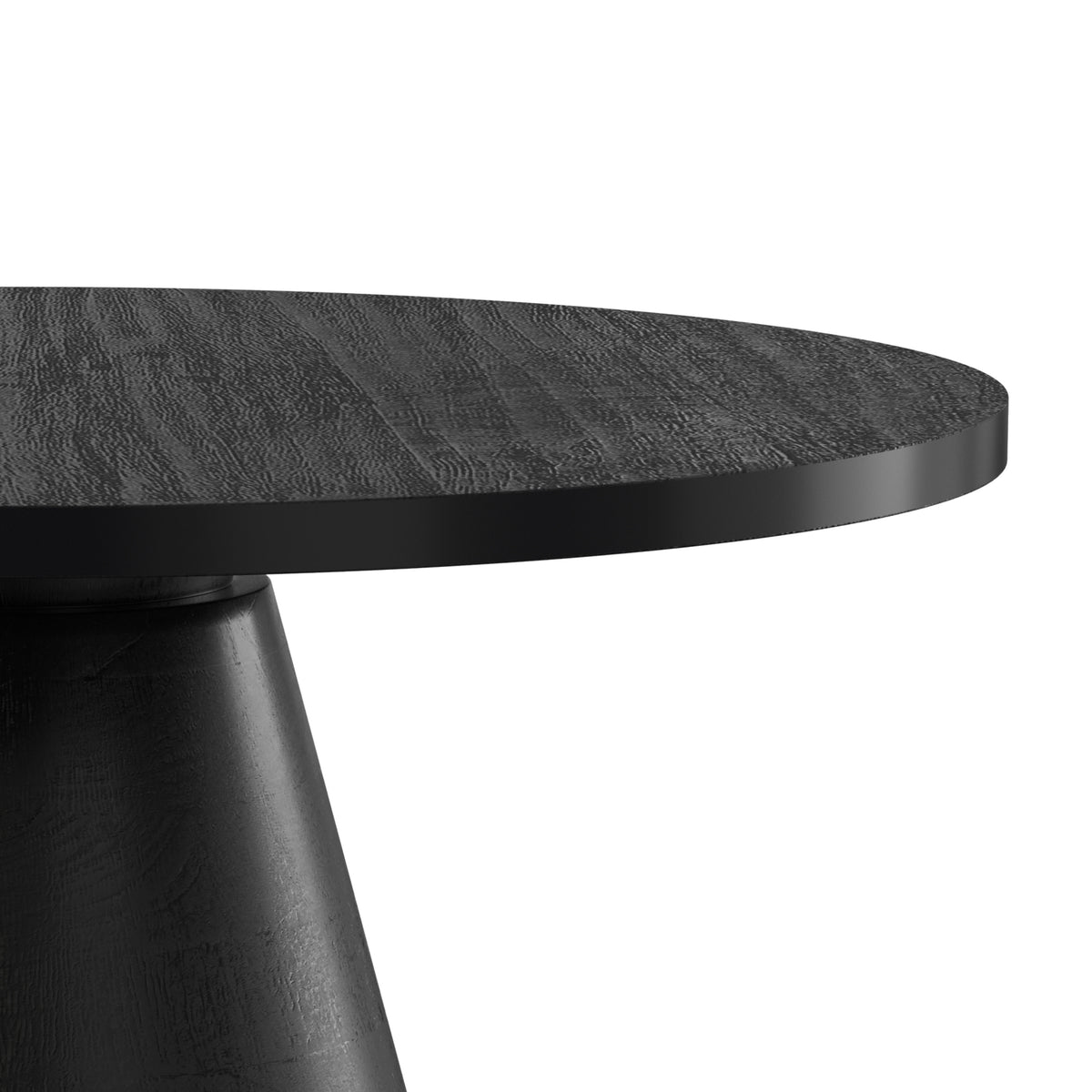 Black | Winnie Round Coffee Table in Acacia