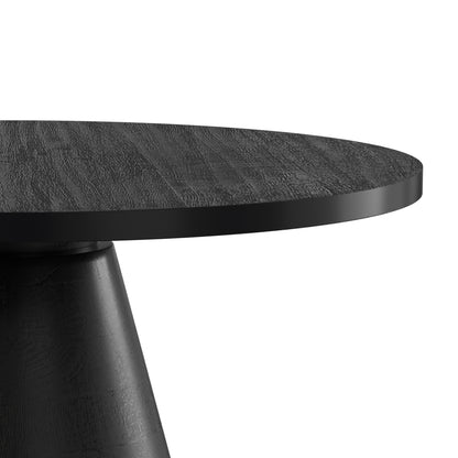 Black | Winnie Round Coffee Table in Acacia