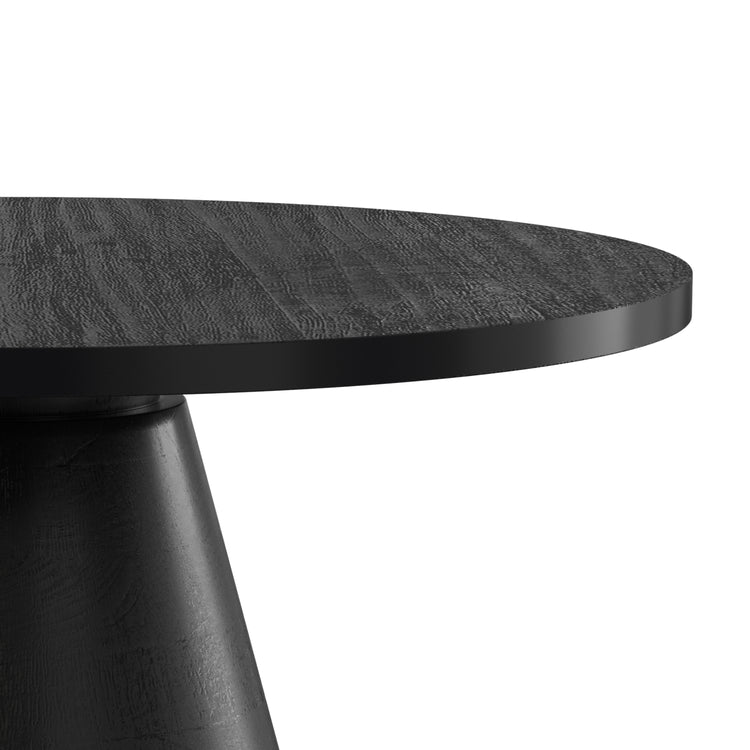 Black | Winnie Round Coffee Table in Acacia