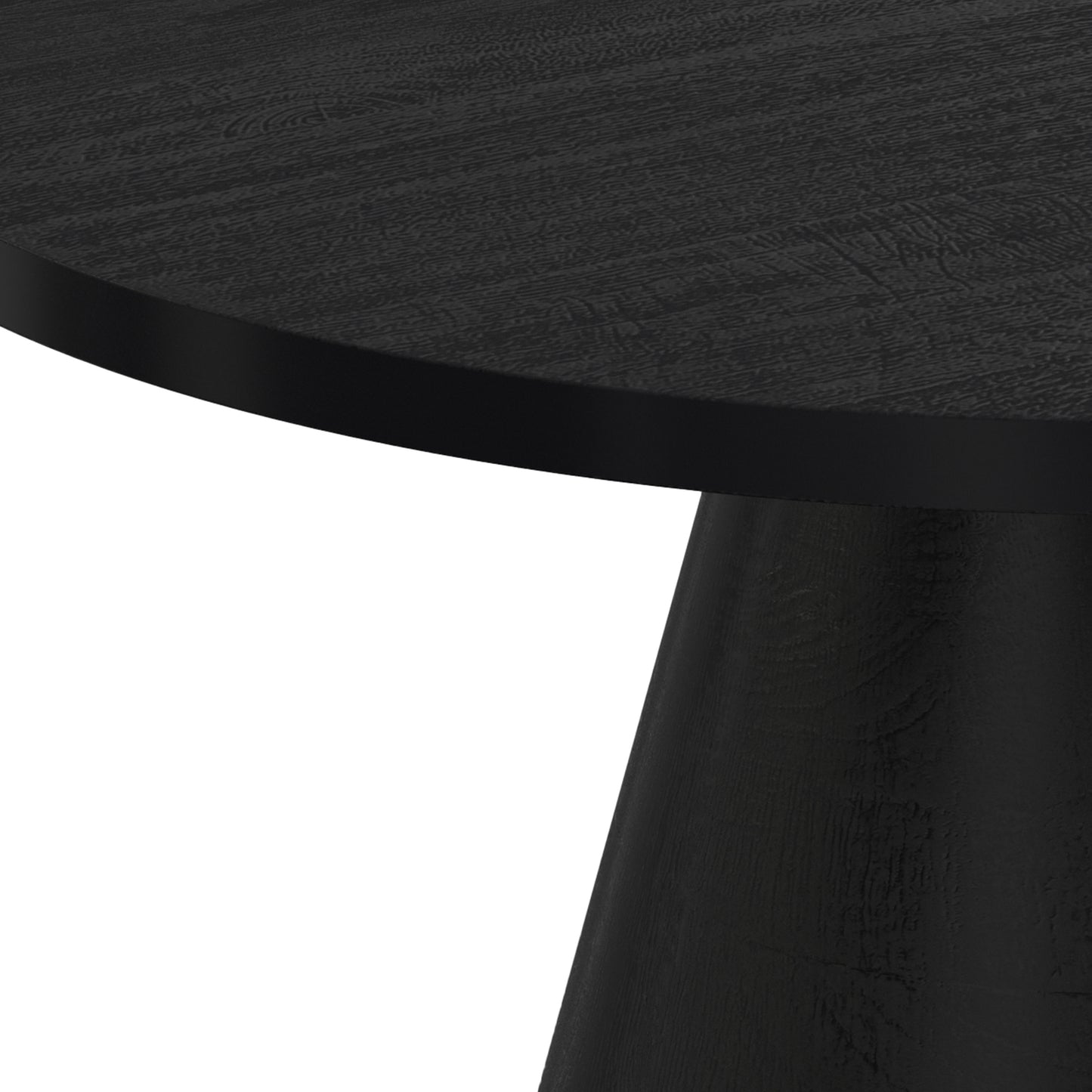 Black | Winnie Round Coffee Table in Acacia