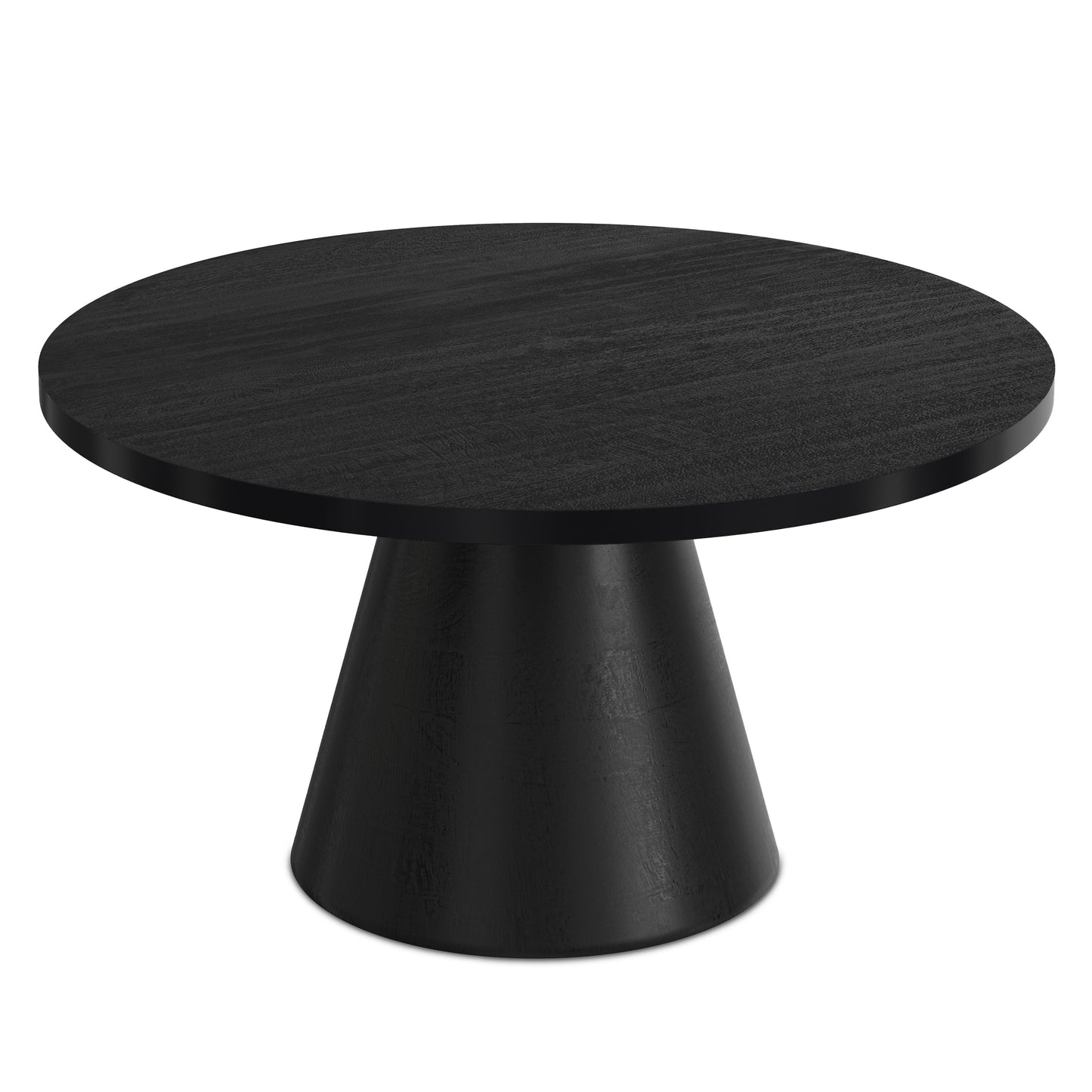Black | Winnie Round Coffee Table in Acacia