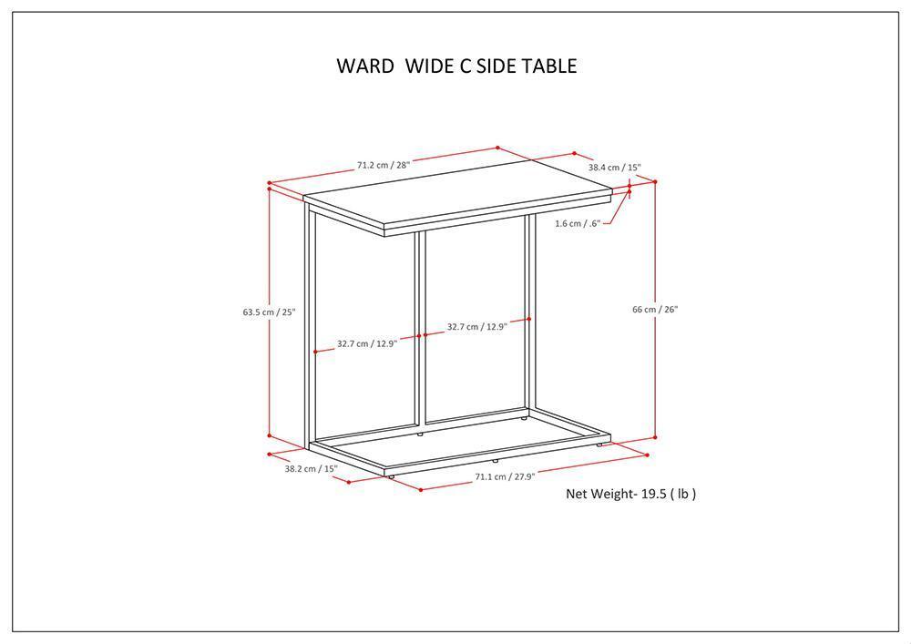 Ward Wide C Side Table