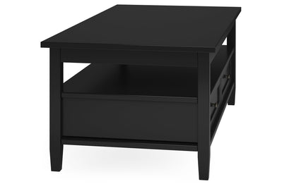 Black | Warm Shaker 48 inch Coffee Table