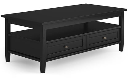 Black | Warm Shaker 48 inch Coffee Table
