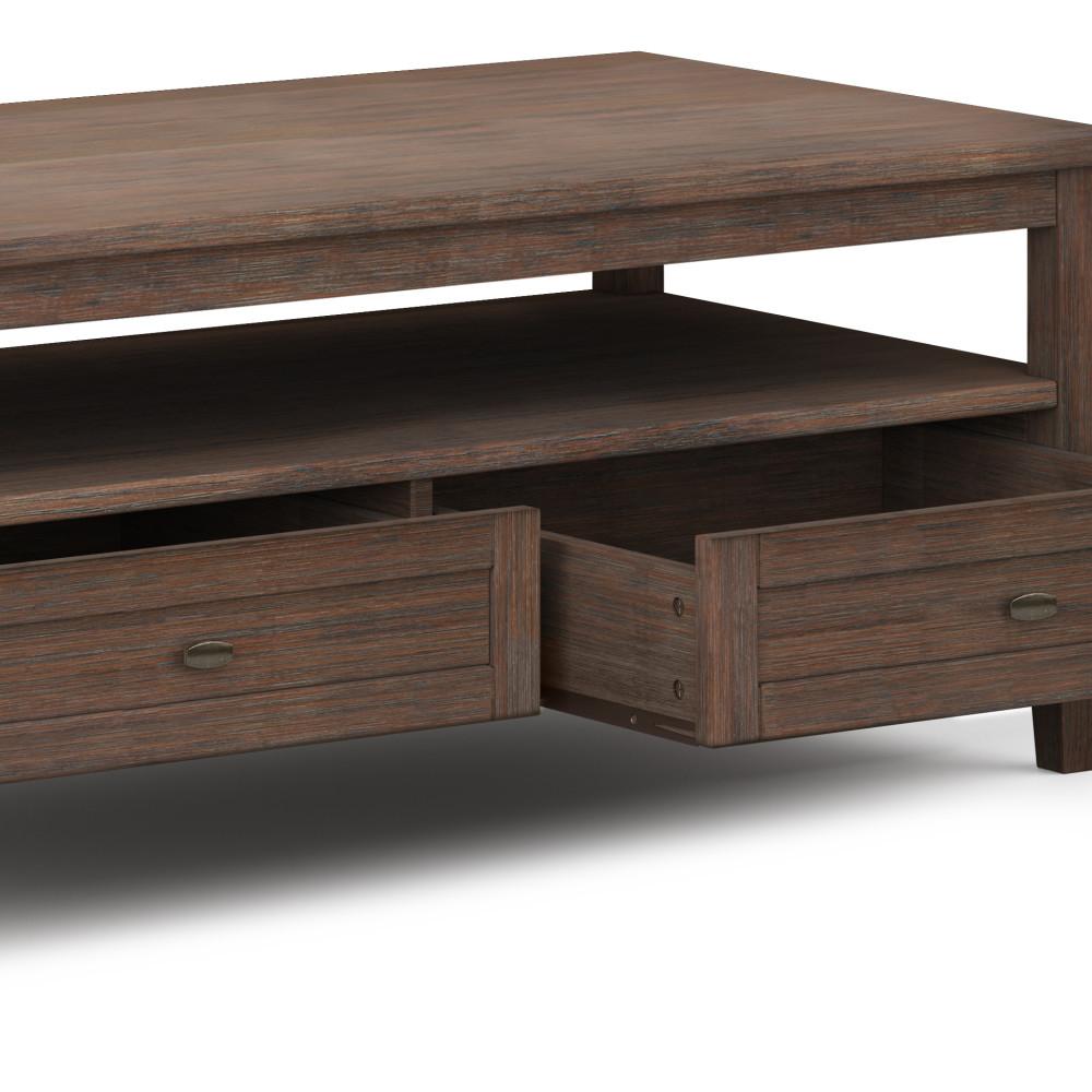 Farmhouse Brown | Warm Shaker 48 inch Coffee Table