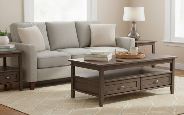 Farmhouse Brown | Warm Shaker Coffee Table