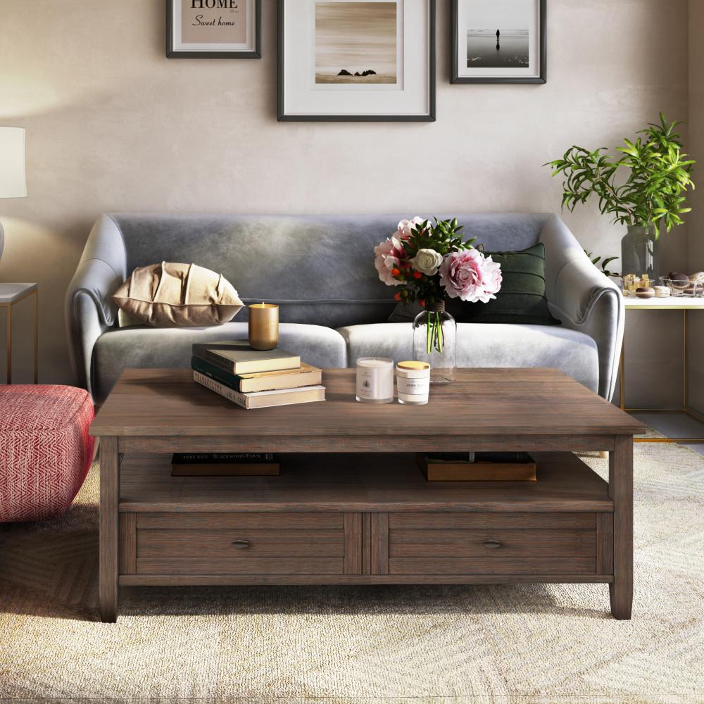Farmhouse Brown | Warm Shaker 48 inch Coffee Table
