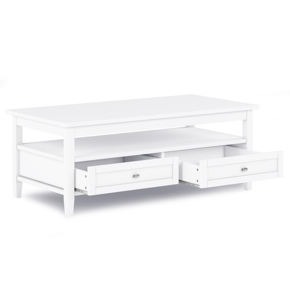White | Warm Shaker 48 inch Coffee Table