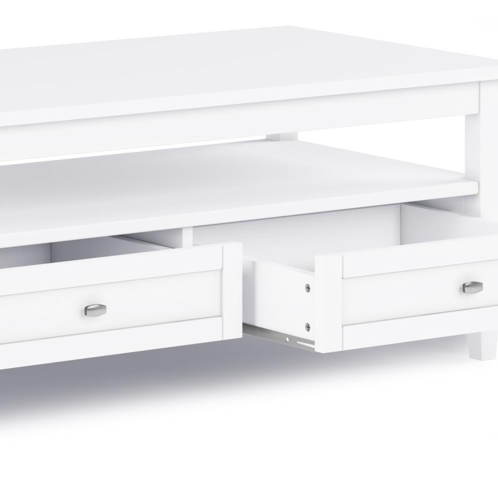 White | Warm Shaker 48 inch Coffee Table