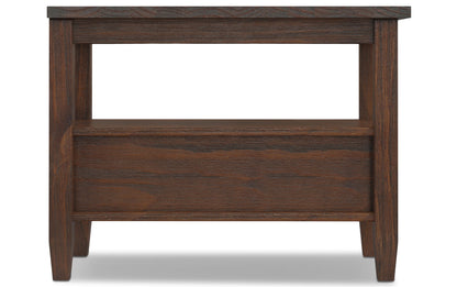 Distressed Charcoal Brown | Warm Shaker Narrow Side Table