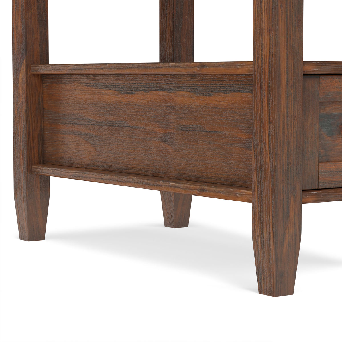 Distressed Charcoal Brown | Warm Shaker Narrow End Table