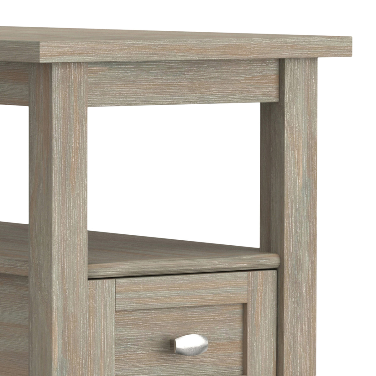 Distressed Grey | Warm Shaker Narrow End Table