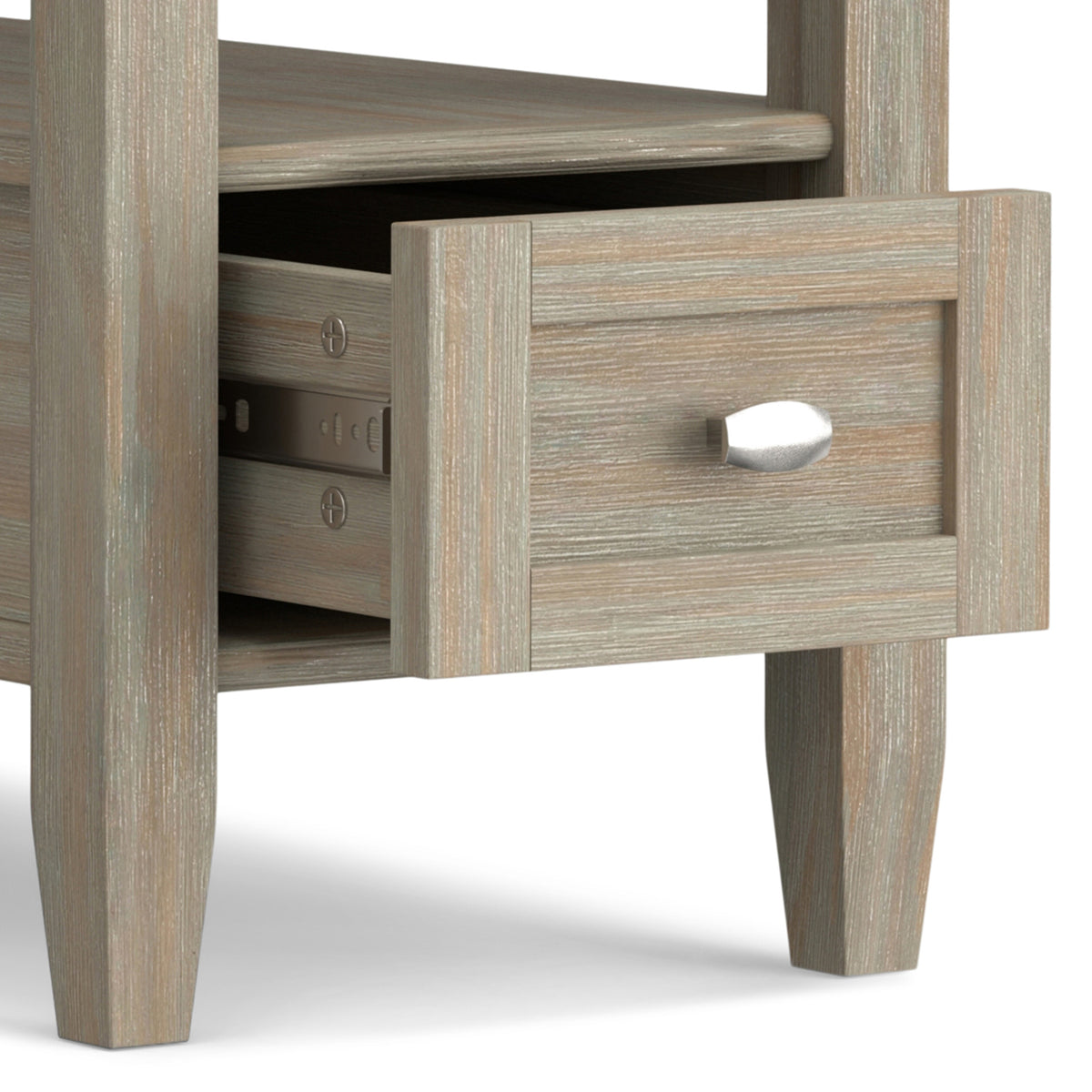 Distressed Grey | Warm Shaker Narrow End Table