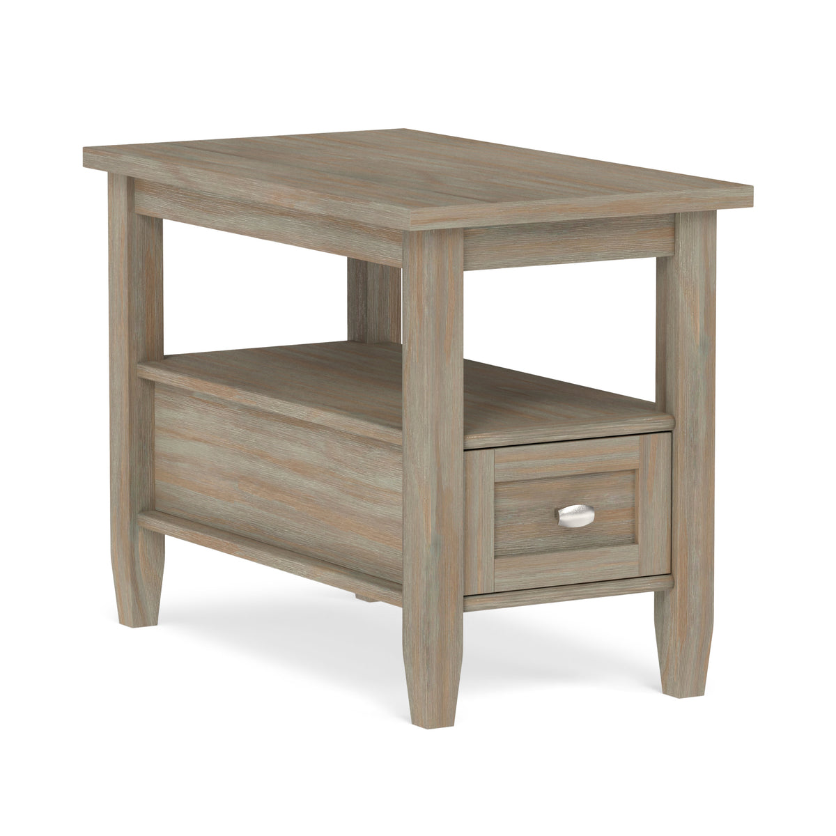 Distressed Grey | Warm Shaker Narrow End Table