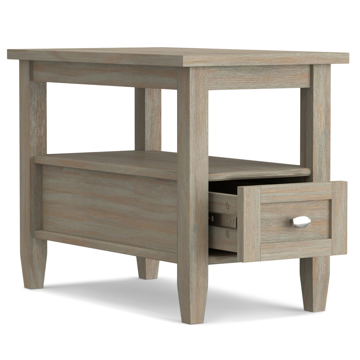 Distressed Grey | Warm Shaker Narrow End Table