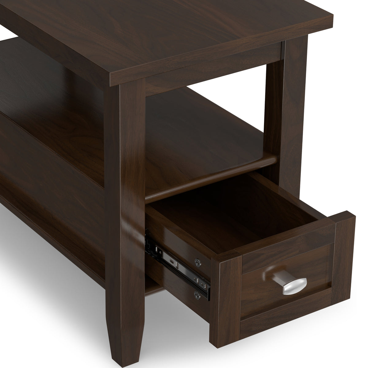 Brunette Brown | Warm Shaker Narrow End Table