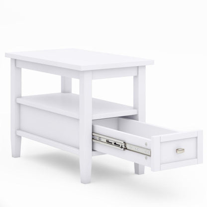 White | Warm Shaker Narrow Side Table