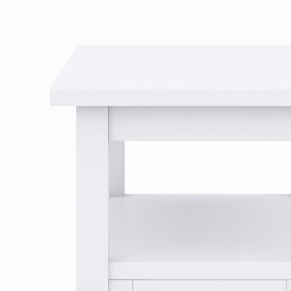 White | Warm Shaker Narrow Side Table