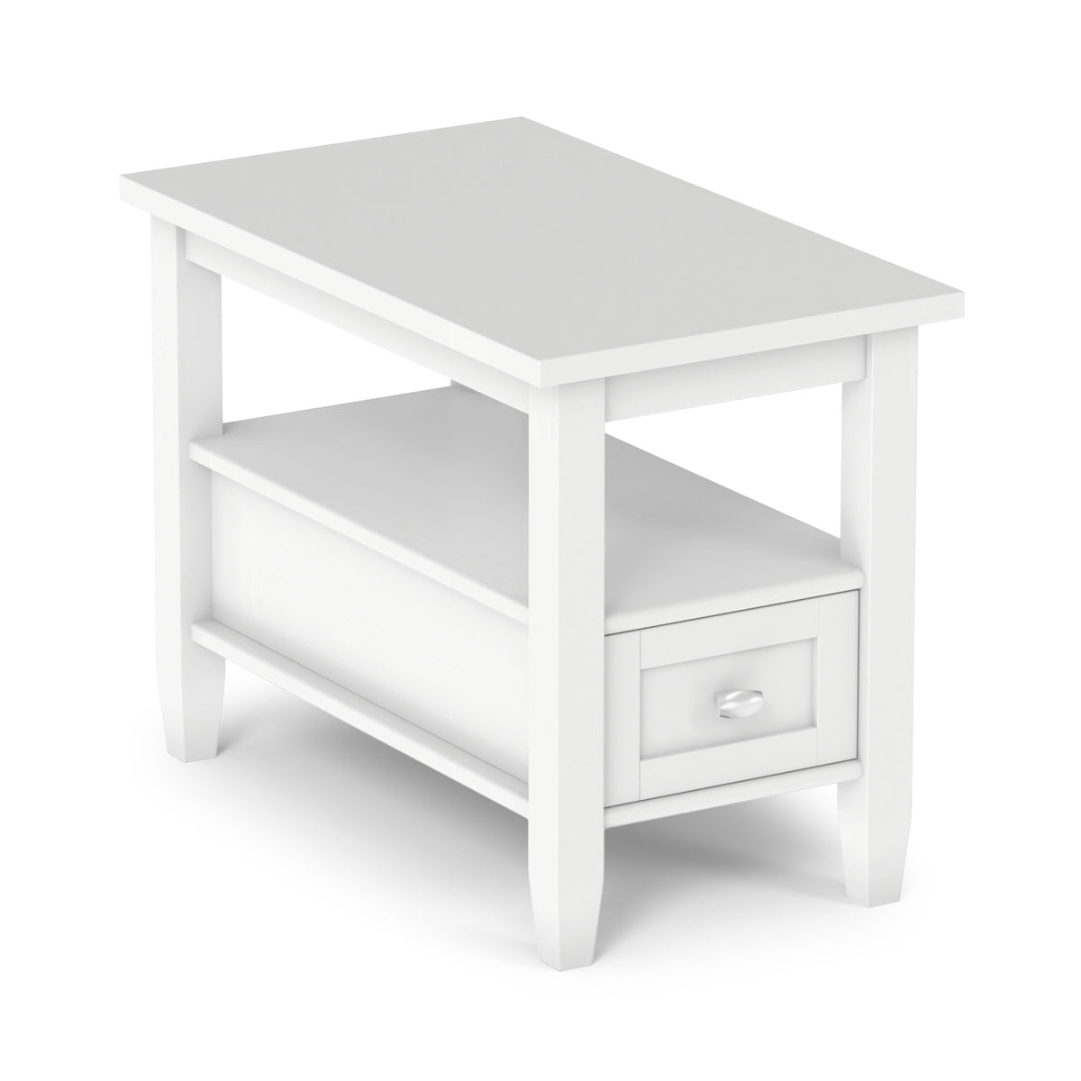 White | Warm Shaker Narrow End Table