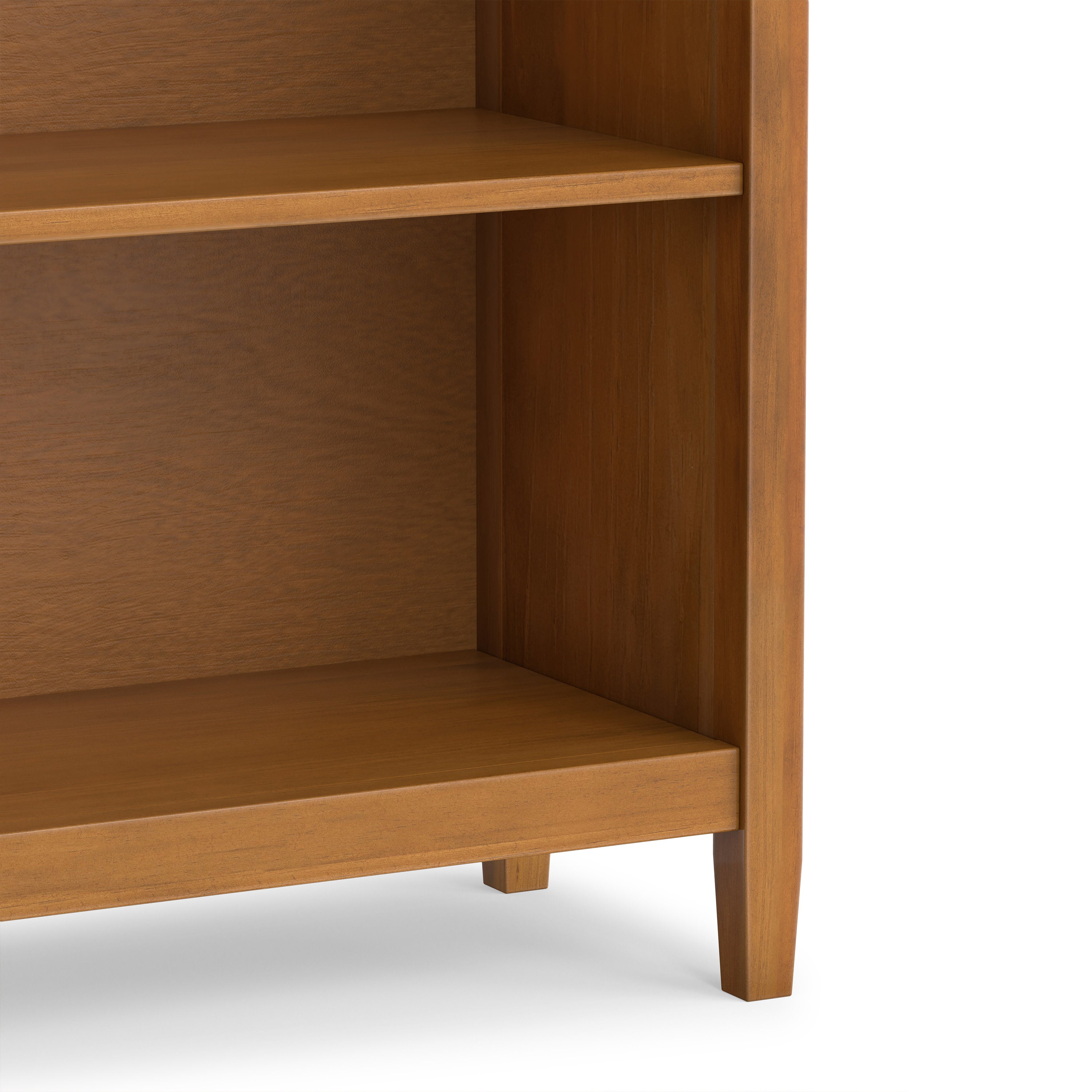 Solid Wood Bookcase | Warm Shaker 5 Shelf Unit – Simpli Home
