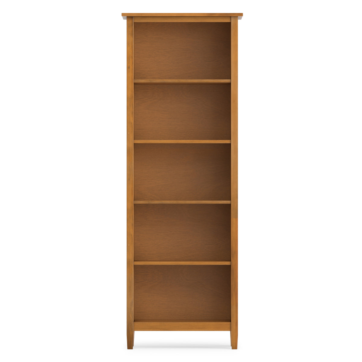Light Golden Brown | Warm Shaker 5 Shelf Bookcase