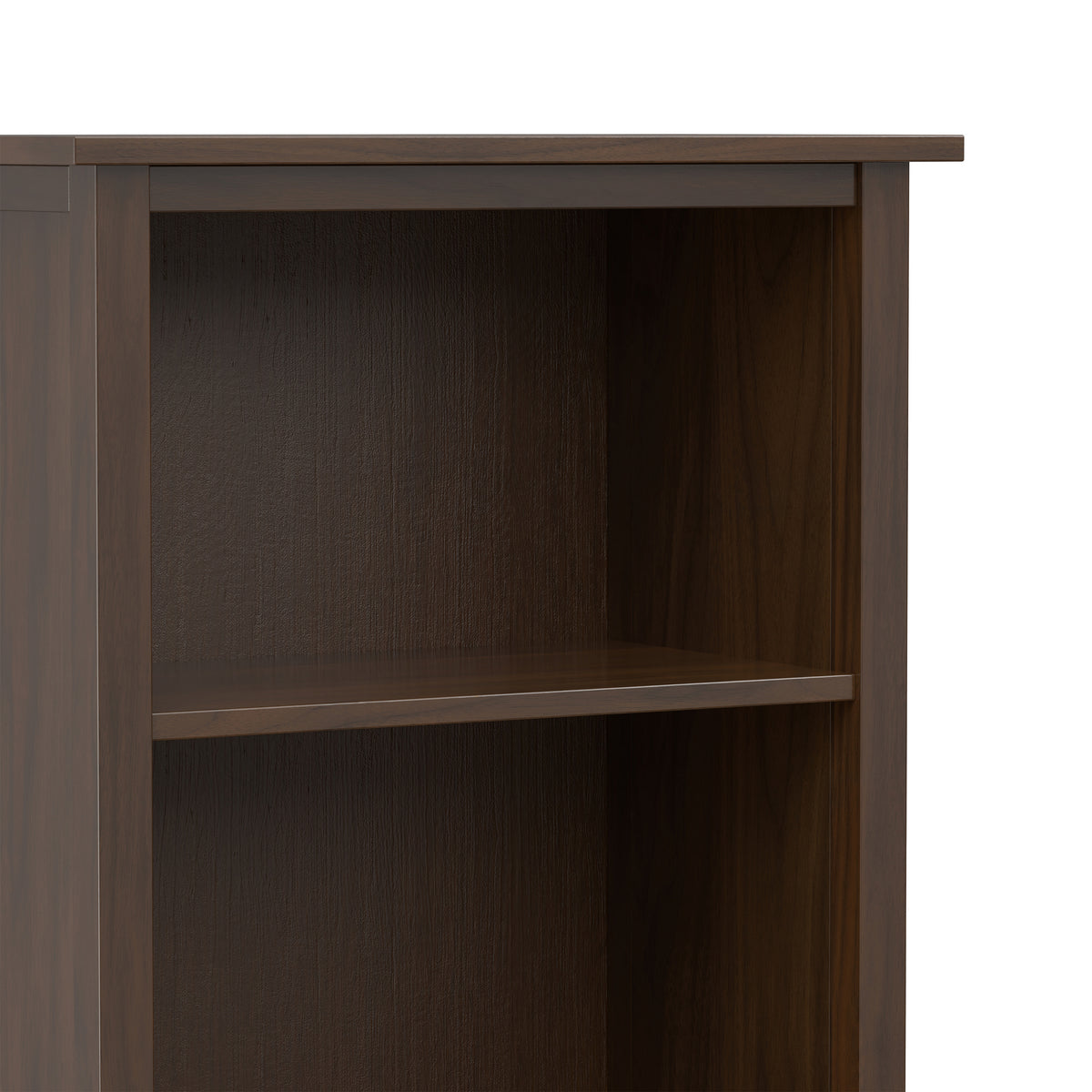 Brunette Brown | Warm Shaker 5 Shelf Bookcase