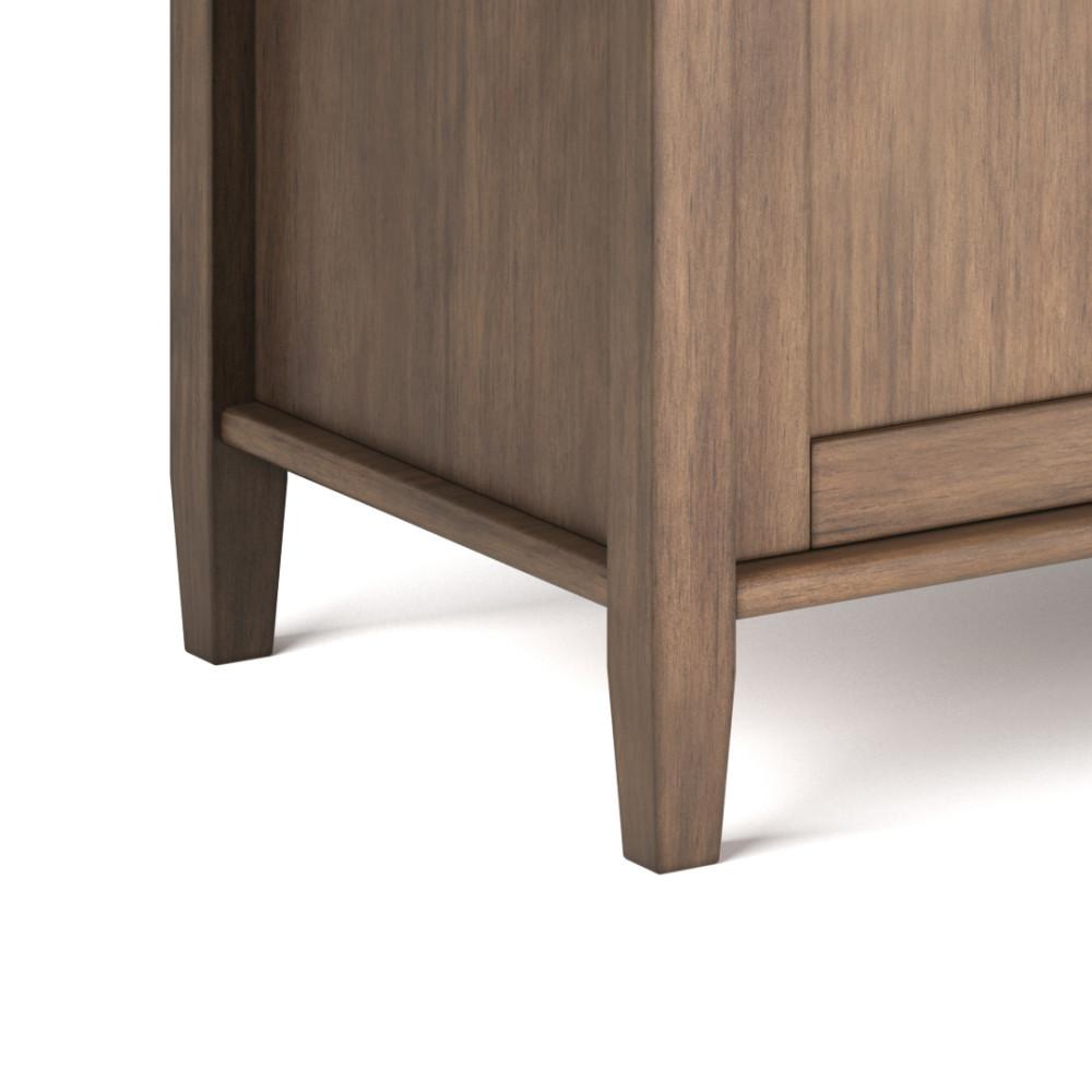 Rustic Natural Aged Brown | Warm Shaker 44 inch Entryway Bench