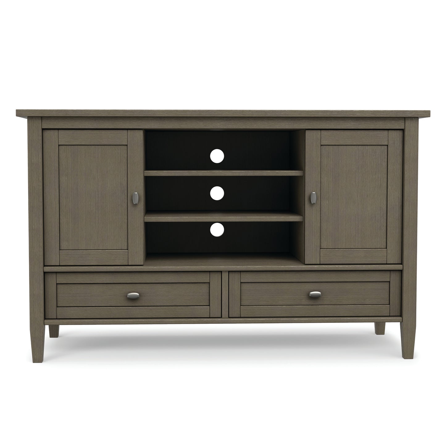 Farmhouse Grey | Warm Shaker TV Media Stand