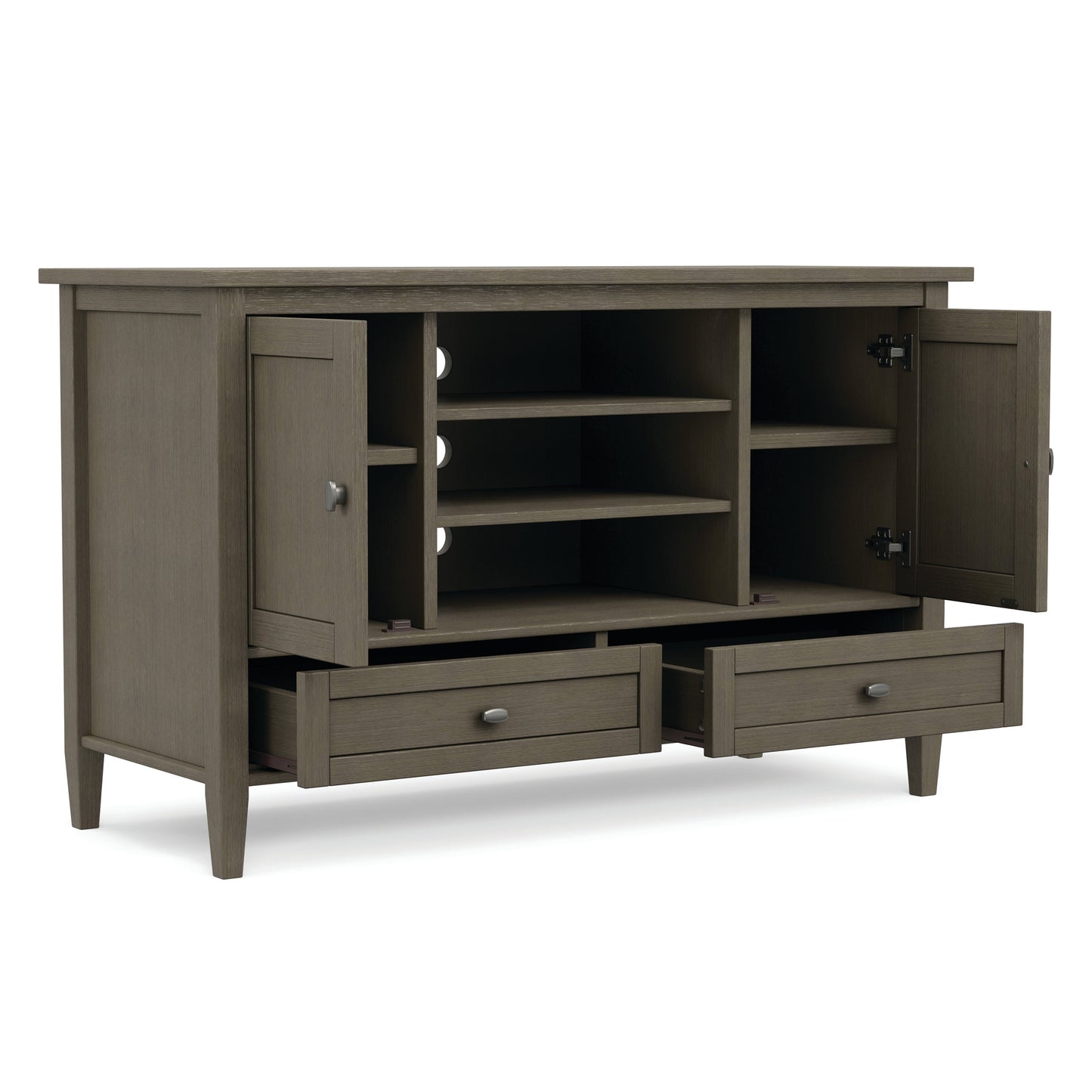 Farmhouse Grey | Warm Shaker TV Media Stand