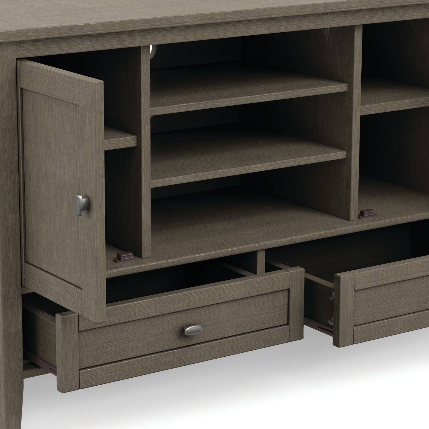 Farmhouse Grey | Warm Shaker TV Media Stand