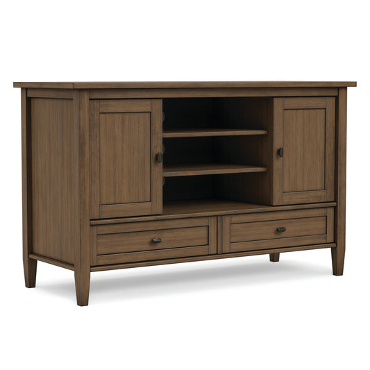 Rustic Natural Aged Brown | Warm Shaker TV Media Stand