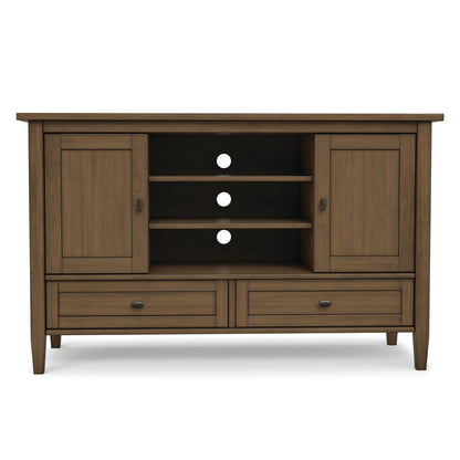 Rustic Natural Aged Brown | Warm Shaker TV Media Stand