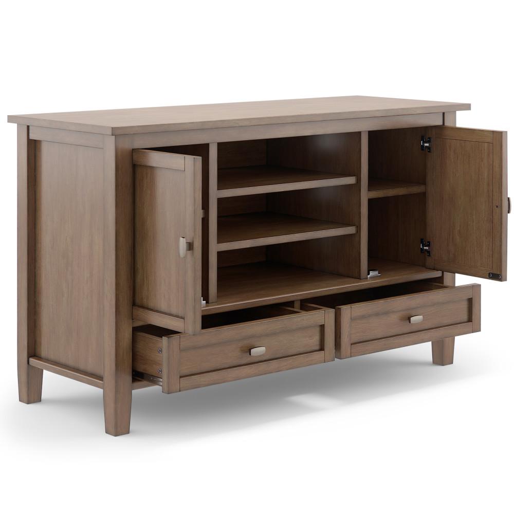 Rustic Natural Aged Brown | Warm Shaker 47 inch TV Stand