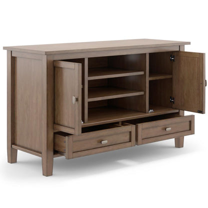 Rustic Natural Aged Brown | Warm Shaker 47 inch TV Stand